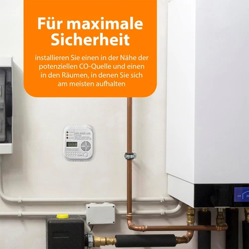 Kohlenmonoxid Melder CO Melder Gasmelder Warnmelder Kohlenmonoxidmelder LCD DHL - Bild 6 von 19