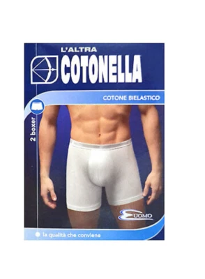 6 Pezzi Boxer Uomo L'Altra Cotonella 2384 in Cotone Bielastico Elastico Esterno