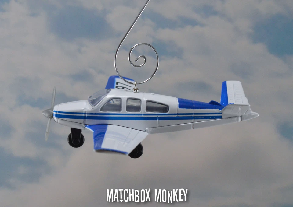 Beechcraft Bonanza Model 35 Beech Christmas Ornament Single Prop Airplane Plane - Image 4 of 4