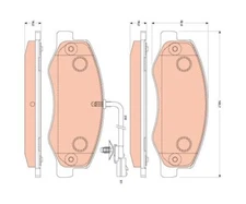 Brake pad set, disc brake Cotec TRW GDB1885 for Renault