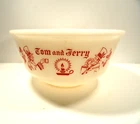Vintage Hazel Atlas Tom & Jerry Christmas Eggnog Bowl