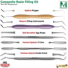 Dental Composite Resin Filling Filler Aesthetic Restoration Kit Silicone Handle