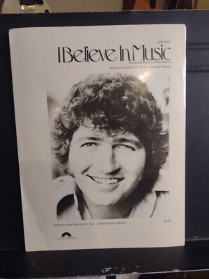 Mac Davis Sheet Music I Believe in Music  Piano Vocals Guitar 1972 Country VG+