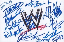 Rikishi Enzo Amore Ron Simmons Greg Valentine Ricky Morton WWE Signed 4x6 Photo