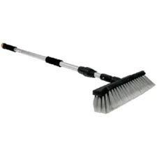 Flow-Through Wash Brush with Adjustable Length Handle