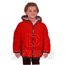 New Gerry Boys' Kids' Boys Jersey Lined Bubble Winter Jacket DARK BLUE / RED