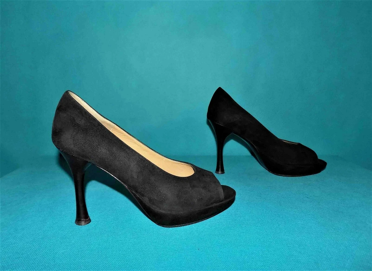 Asos Escarpins à talon aiguille Daim Noir ref.23003 - Joli Closet