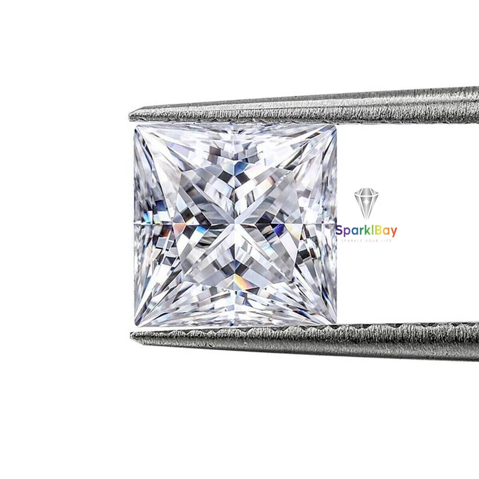Loose AAA CVD lab Grown Diamond 5 mm Princess Cut D F- IF GIE Certified - Image 2 of 4