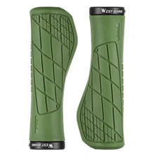 WEST BIKING Bicycle Handlebar Grips Ergonomic Lock-on Rubber Bike Grips Green