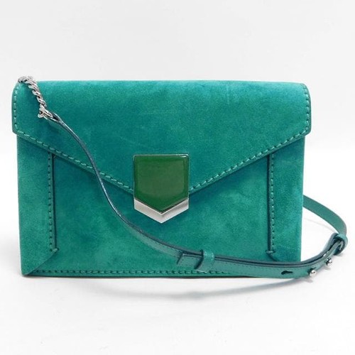 Jimmy Choo  Locket Suede Bag Crossbody Shoulder Green