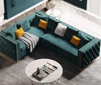 Ecksofa L-Form Eck Polstersofa Sitz Design Couch Sofas Stoff Chesterfield MöBel
