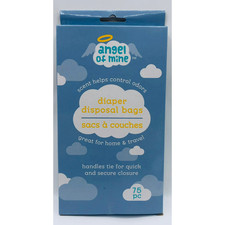Angel of Mine Diaper Disposal Bags 75 ct Home Travel Odor Control Baby Nursery