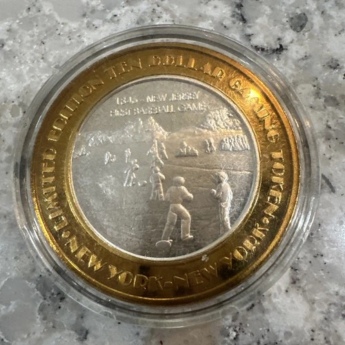 New York NY Las Vegas Silver Strike - 0.6 Troy Oz .999 Silver Bullion Baseball