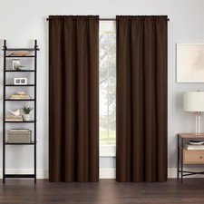Samara Solid Color Blackout Rod Pocket Single Curtain Panel, 42" W x 63" L