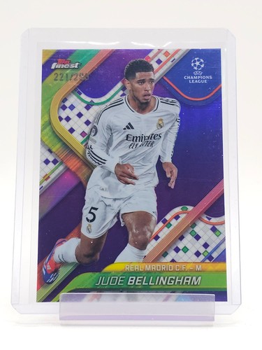 JUDE BELLINGHAM 2024-25 TOPPS FINEST CHAMPIONS LEAGUE PURPLE /299 Q6626