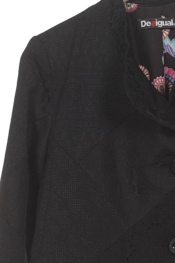 Desigual Mantel Damen Jacke Parka Gr. 40 Baumwolle Schwarz #zhh13k5