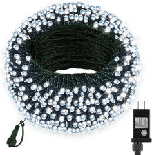 33FT Cool White LED Fairy String Lights with Timer 8 Modes for Decoration