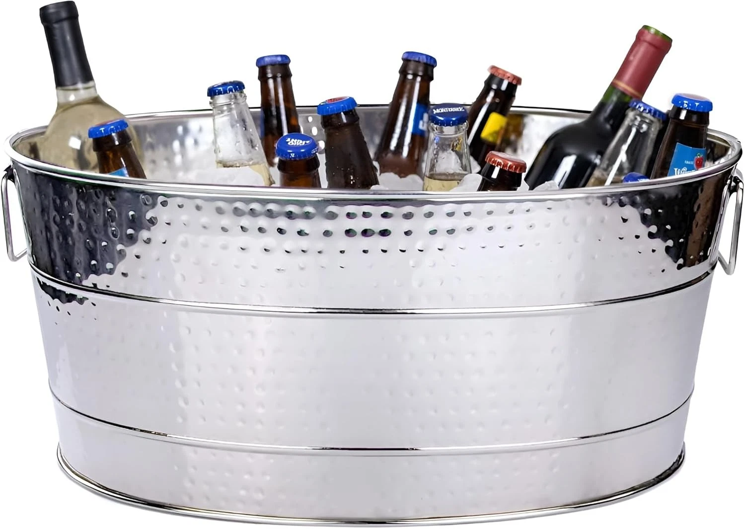 Large Ice Bucket 25 Quart Oval Stainless Drink Cooler