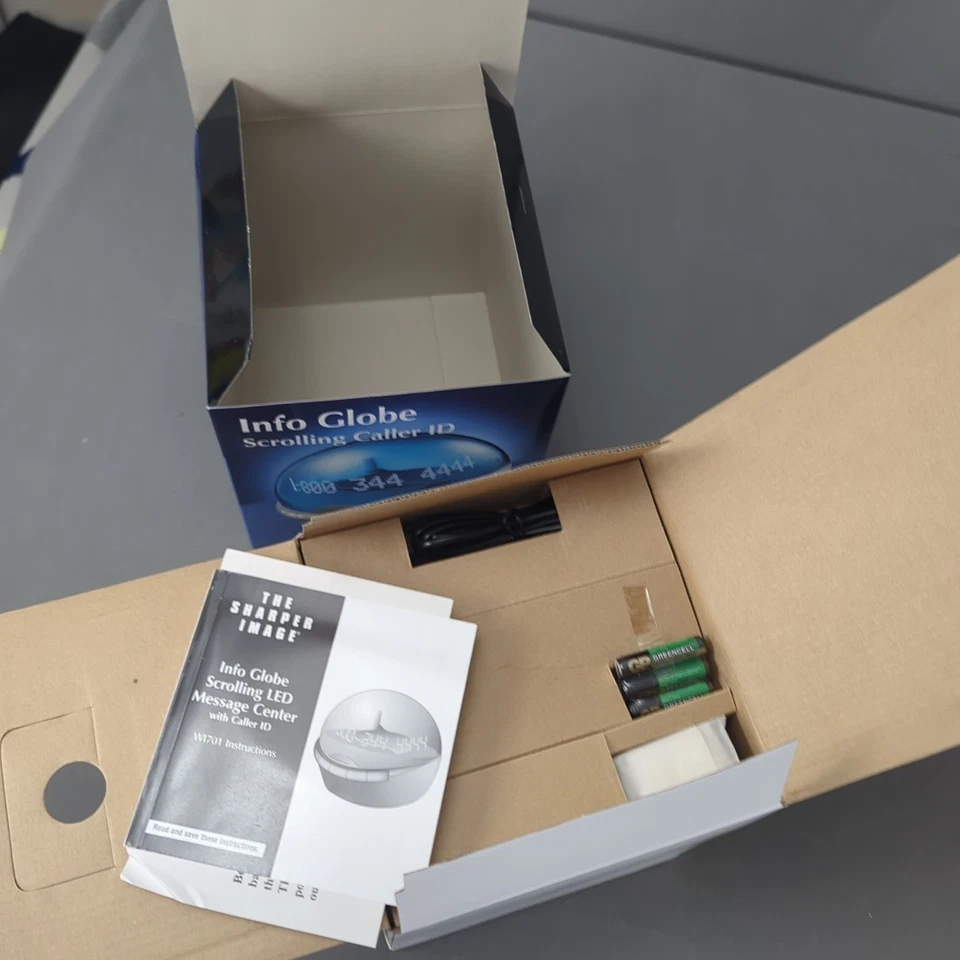 Vintage Sharper Image Info Globe Scrolling Caller ID NIB I Opened To Test Works - Image 3 of 4