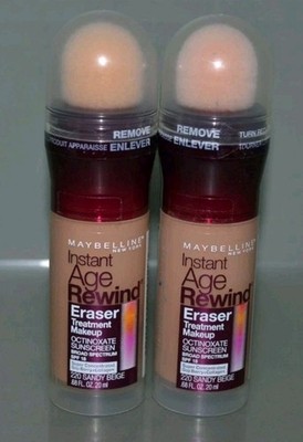 2 PACK Maybelline Instant Age Rewind Eraser Treatment Makeup 220 SANDY BEIGE New