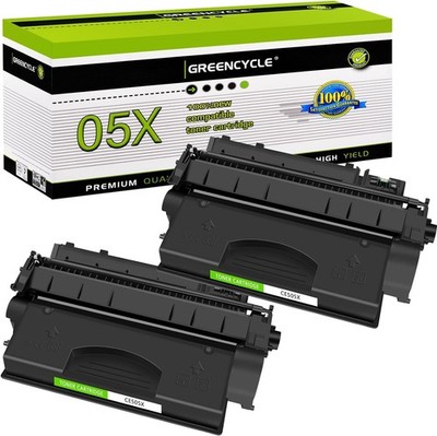 GREENCYCLE 2PK CE505X Toner Cartridge Fits for HP LaserJet P2055 P2055dn P2055X