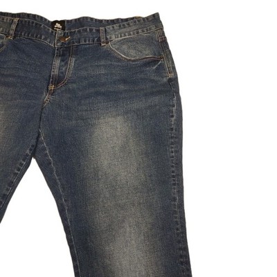 Winston Jeans 42x28 Straight Leg Jeans Mens Blue Medium Wash Distressed Denim 