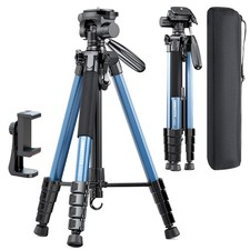 74"--Tripod, Navy Blue Professional Aluminum Heavy Duty Tripod Stand for Mirr...