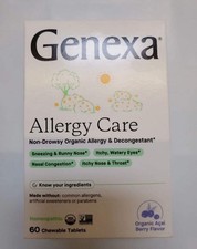 3/29 Genexa Allergy Care | Drug Free, Non-Drowsy Allergy & Decongestant Remedy f