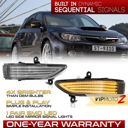 Sequential LED Side Mirror Turn Signal Lights For 2008-2014 Tribeca Outback