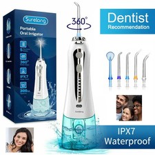 Waterpik Cordless Dental Water Flosser Oral Irrigator Teeth Cleaner 5 Jet Tips
