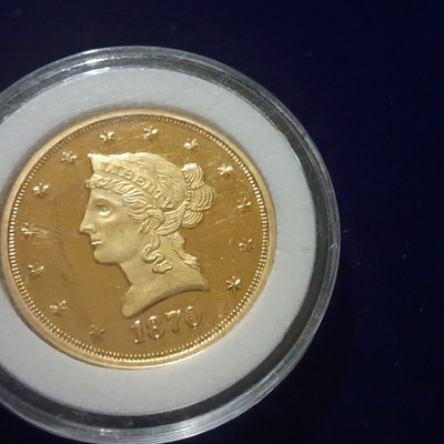 1870 $5 Liberty Head Half Eagle Gold Coin 0.900 Fine Business Strike P