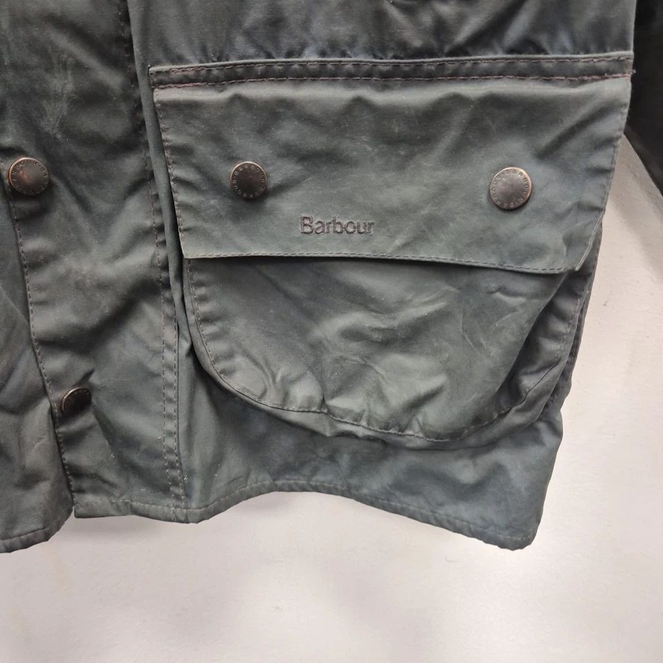 Abrigo Chaqueta de Lluvia Barbour A196 Beaufort Cera Impermeable Country Azul Marino Talla C 38 Foto 2 de 4