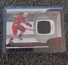 2017-18 Upper Deck - Rookie Materials Lucas Wallmark #RM-LW (MEM, RC) Hurricanes