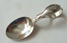 REED  BARTON STERLING SILVER BABY SPOON LOOP HANDLE PAT. OCT 9 1894 NO MONOGRAM