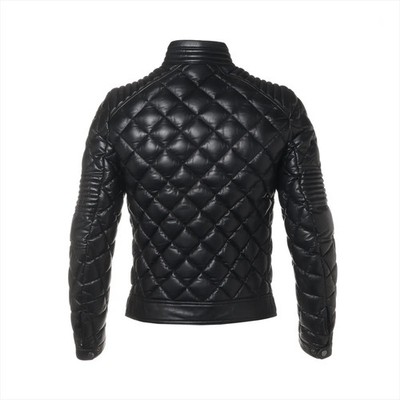 Moncler BREITMAN 20 years Leather Down jacket 0 Men's Black