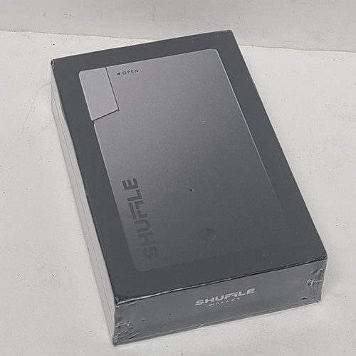 Shuffle Card Wallet 1.0 GUNMETAL Model 101 6 Cards Aluminum - Picture 2 of 4