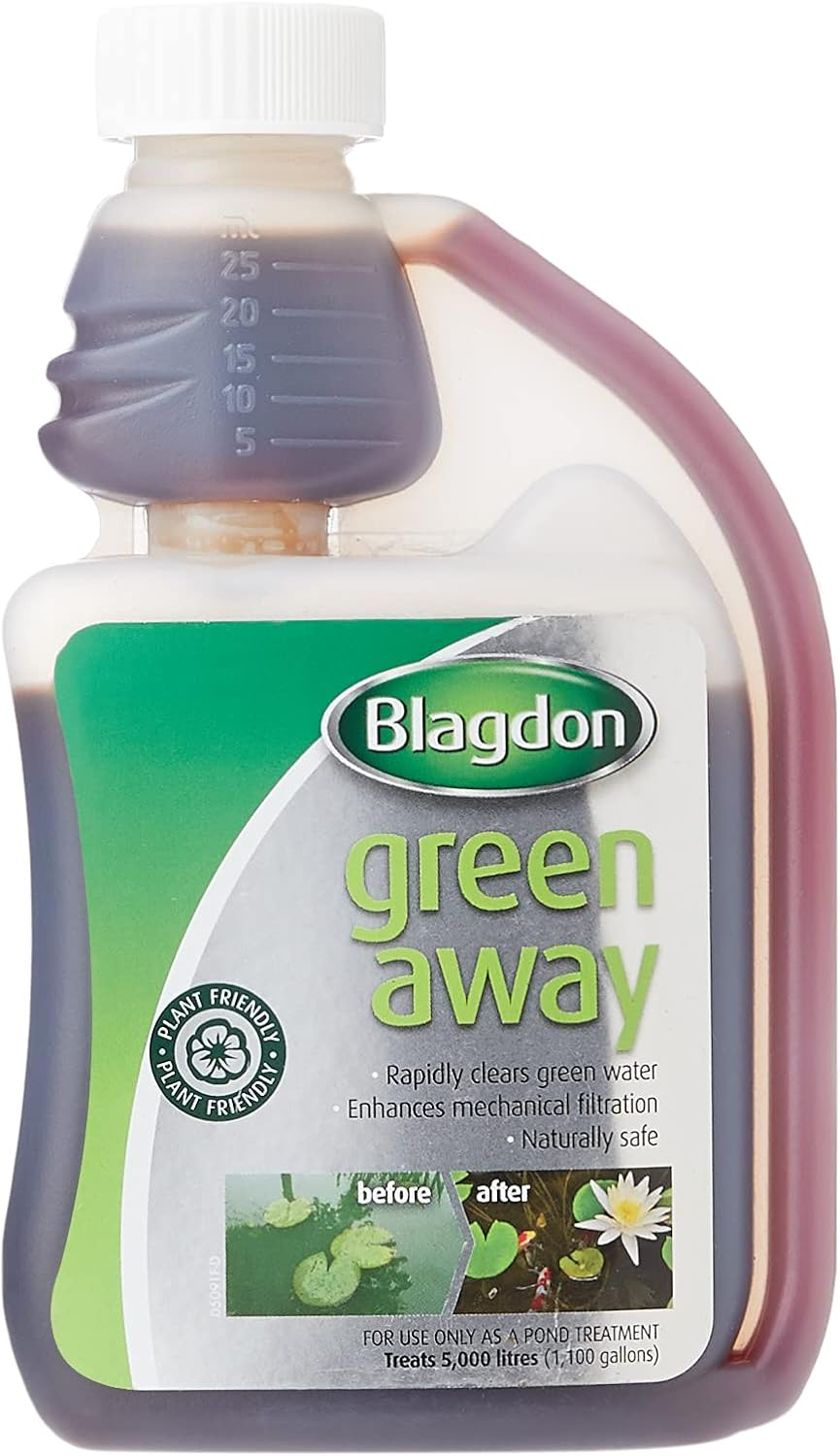 Green Away Pond Water Treatment, Clears Green Water and Suspended Algae Particle