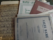 Rudi Blesh collection RAGTIME MUSIC Jelly Roll Morton. Joe Lamb, Scott Joplin