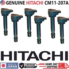 GENUINE HITACHI HONDA x6 Ignition Coils For 99-2010 Honda & Acura 30520-P8E-A01