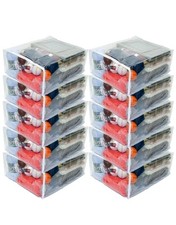 10-Pack Vinyl Zippered Clear Large Storage Bags 15 x 18 x 7 8.2 Gallon