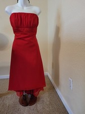 Ladies Sz 8-10 approximately. Dress In cherry red. Alfred Angelo. Free Shipping