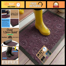100 Waterproof All-Season Doormat 23x35, Durable Rubber, Stain Resistant, Easy