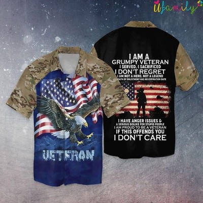 4th Of July Independence Day Memorial Day Veteran I Am A Grumpy Veteran IServed