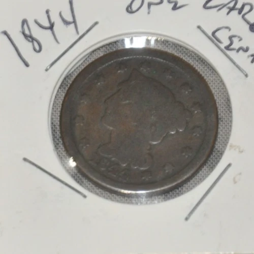 1844-P Large Cent — photo from the most recent tracked eBay sale