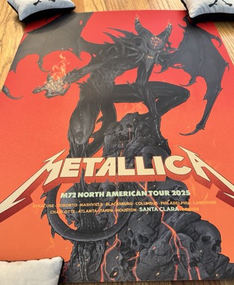 METALLICA POSTER SANTA CLARA CALIFORNIA POP UP 2025 VANCE KELLY