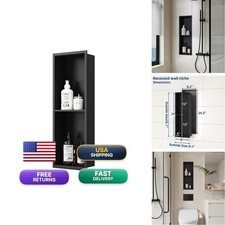 Neodrain Shower Niche Double Shelf Stainless Steel No Tile Needed Bathroom
