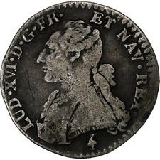 [#1115313] FRANCE, 1/10 Écu, 12 Sols, 1/10 ECU, 1783, Paris, KM #568.1, VF, Silv