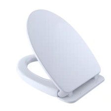 TOTO SS124 01 SoftClose Elongated Toilet Seat Cotton White High Gloss Plastic