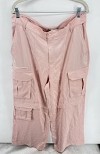 NWT ZARA Women Zipper Hi-Rise Satin Effect Wide Leg Cargo Pants Sz XL C1