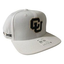 Colorado Buffaloes Nike Pro Flat Bill White Adjustable Cap Hat OSFM